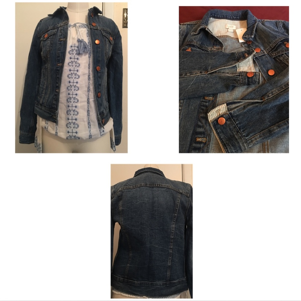 J crew blue jean Jacket NWT